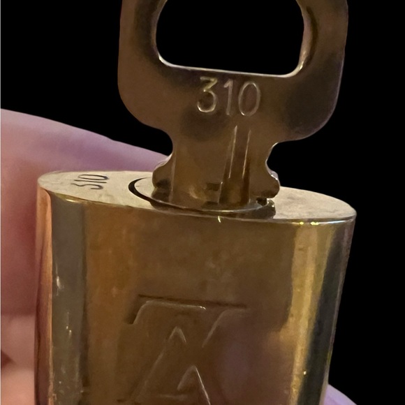 Louis Vuitton Gold Tone Lock with Key No. 310 - Picture 3 of 4